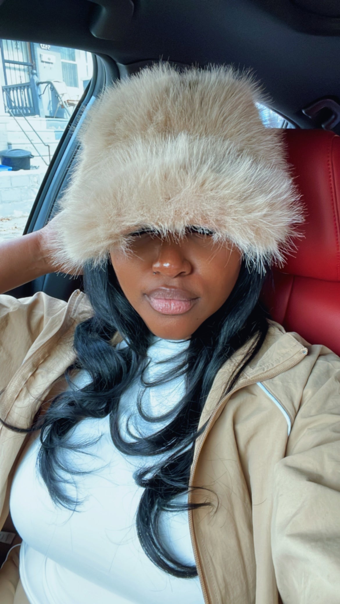 Fur Lux Adjustable Baseball Hat - Main Image