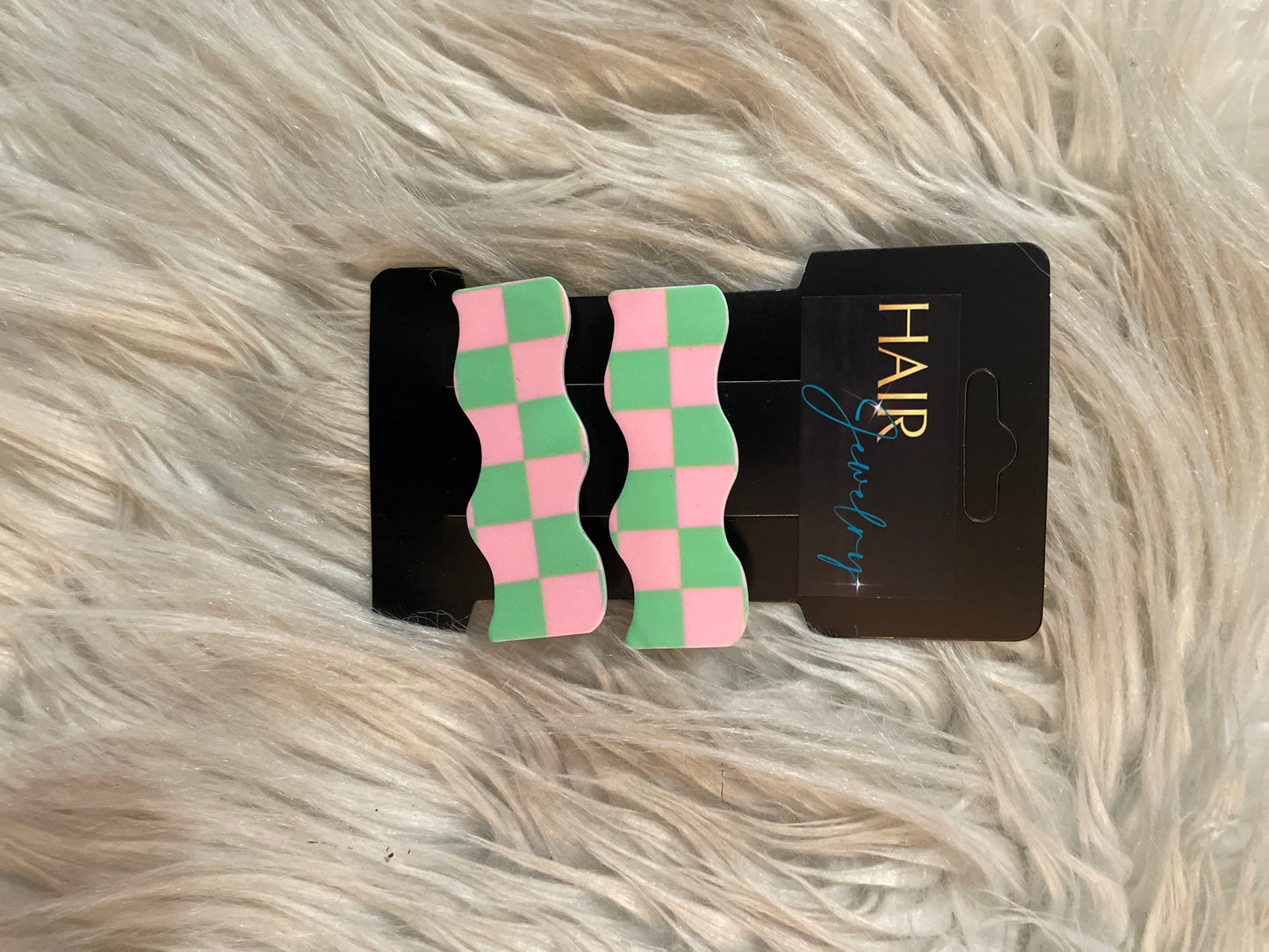 Checkered Hair Clips