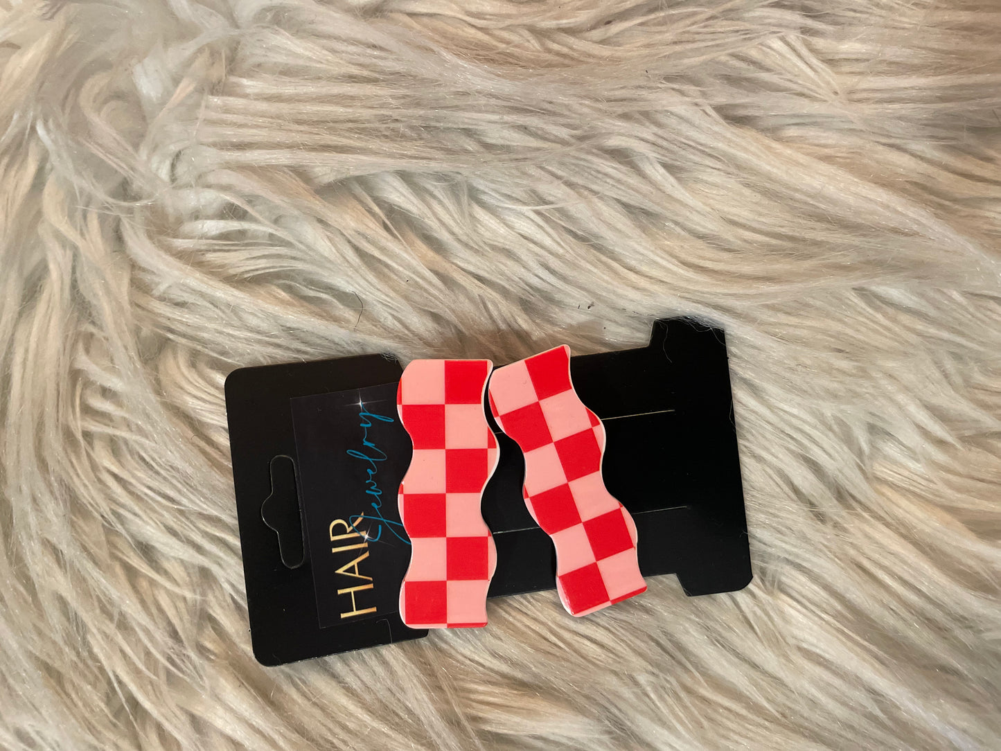 Checkered Hair Clips