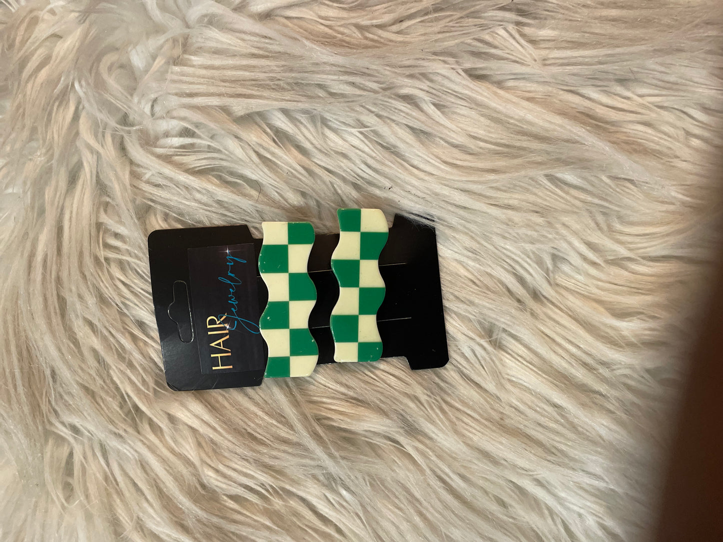 Checkered Hair Clips