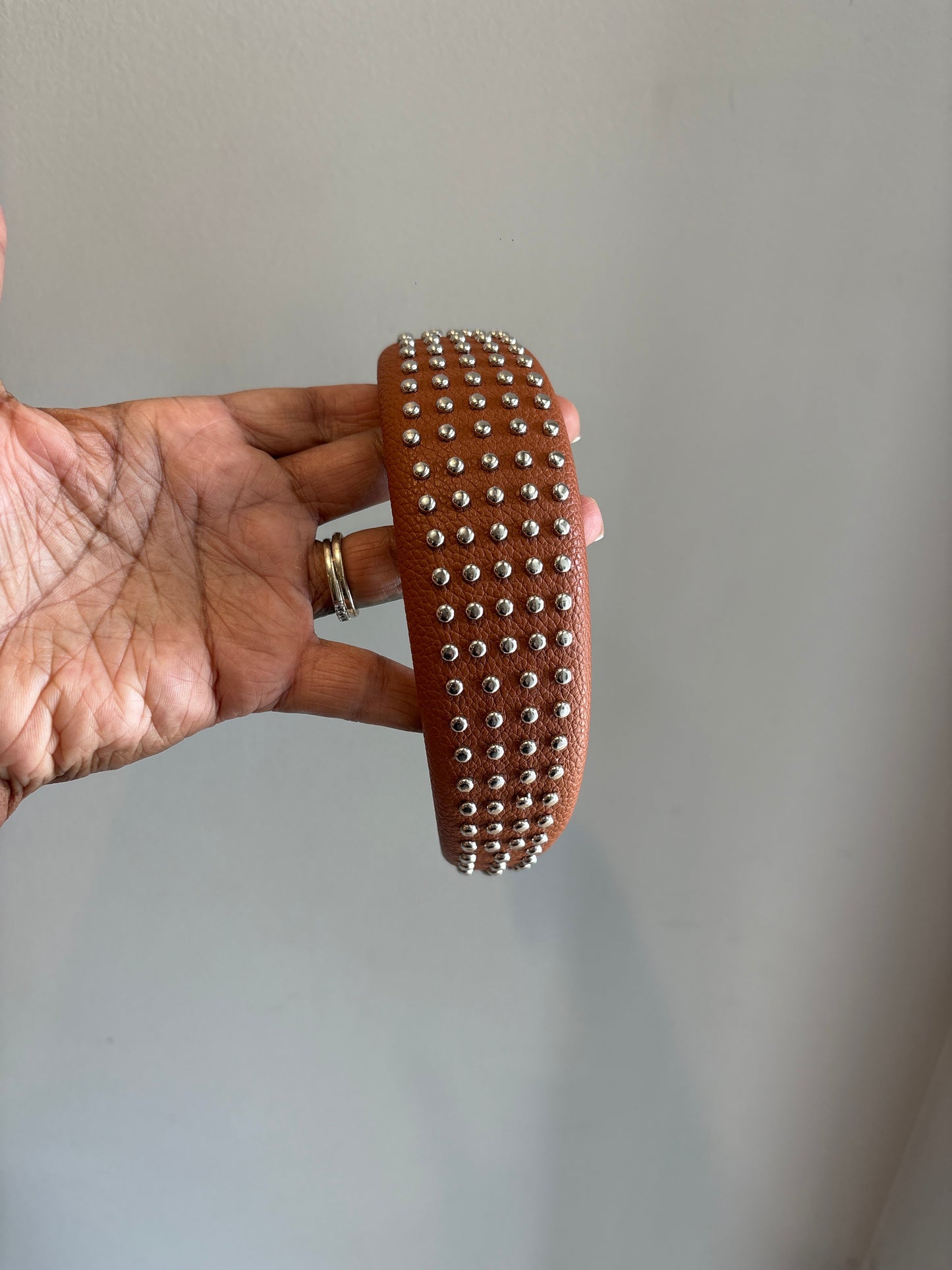 Leather Studded Headband
