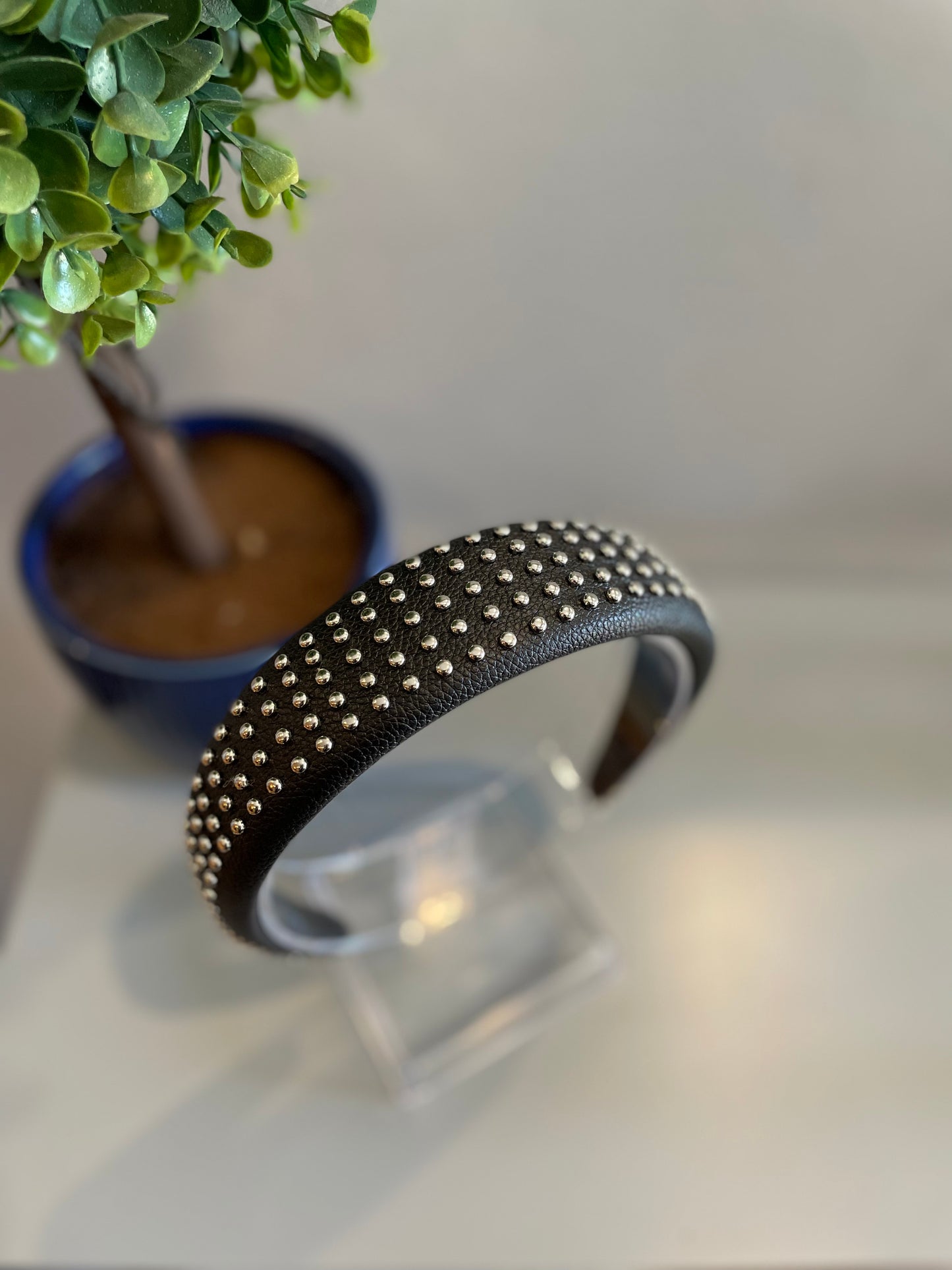 Leather Studded Headband