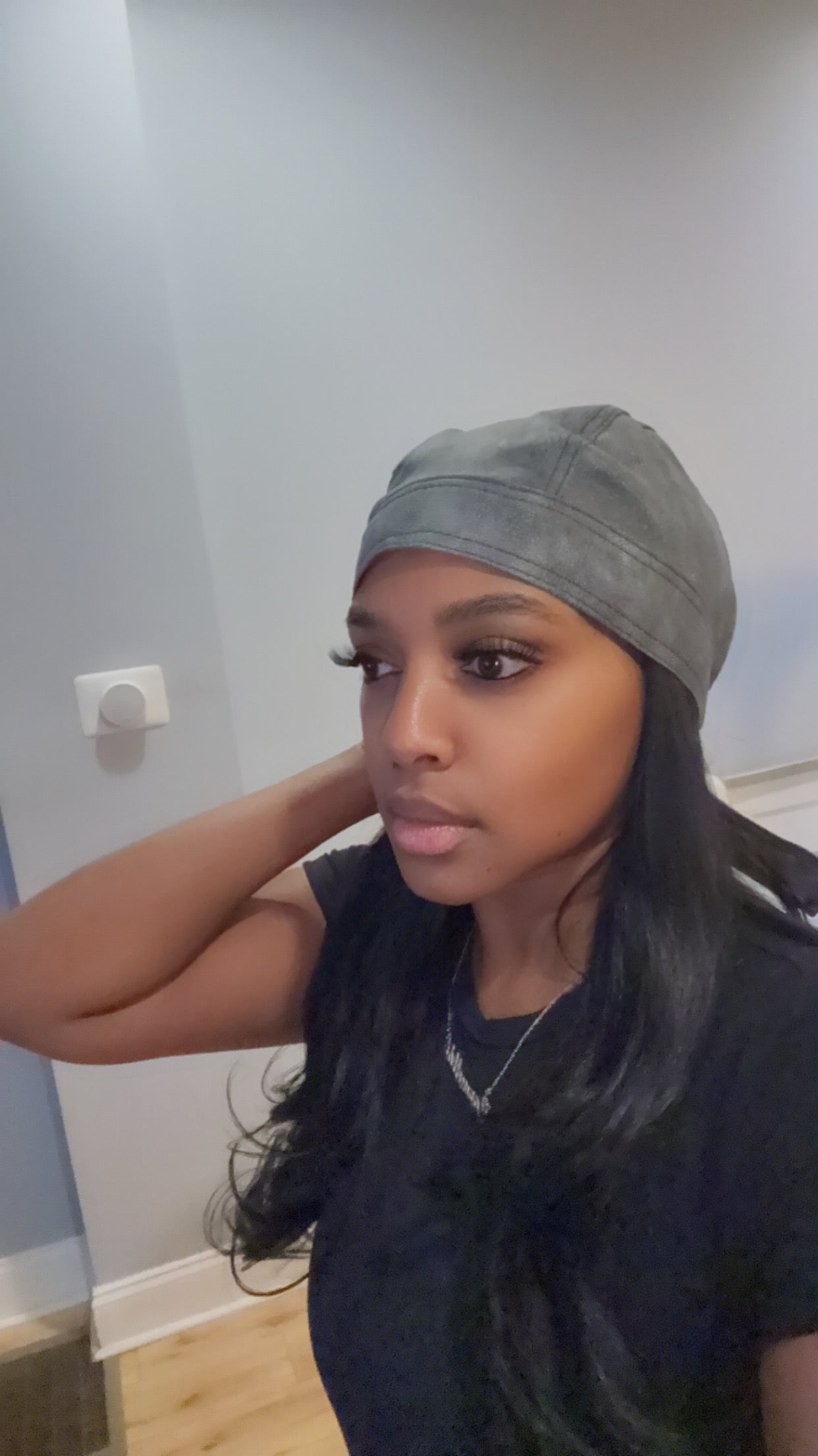 Leather Cap With Studs